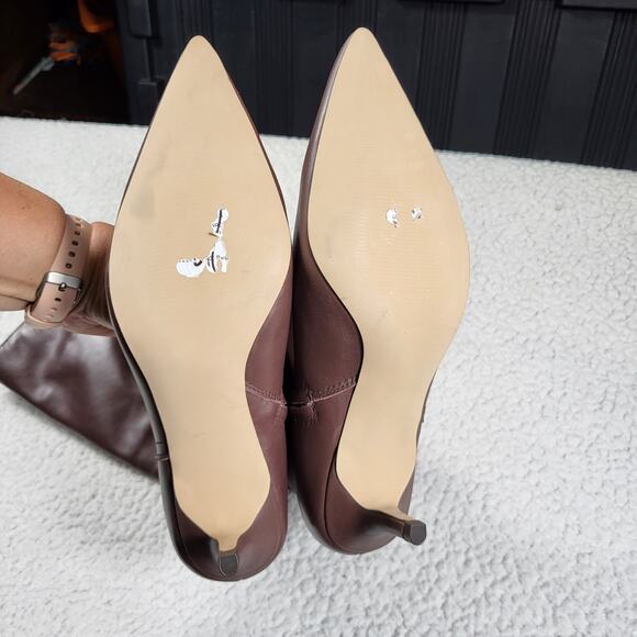 NEW Nordstrom Brown Kora Tall Leather heeled Boots Women's size 7.5 - Picture 3 of 7